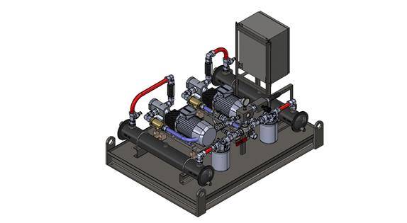 Hydraulic oil filteration unit